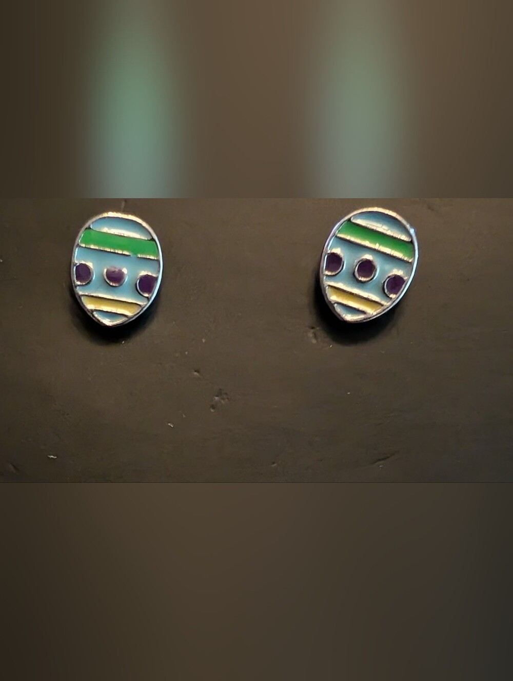 2 Pk Egg Post Earrings